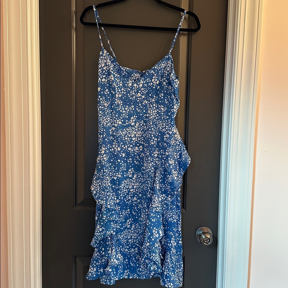 Susana Monaco Blue and White Floral Dress Size 4